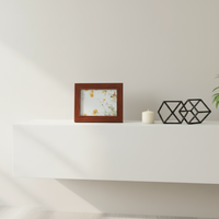Marco de Fotos Clásico Ecológico de Plástico PS 4x6 con Acabado Brillante Blanco/Negro Nogal para Decoración del Hogar/Regalo