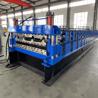 Machine de formage à rouleaux automatique à double couche pour la fabrication de panneaux de toiture et de tôles ondulées avec contrôle PLC, vente directe d'usine