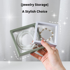 Caja portátil para guardar joyas, pendientes, collares, anillos, empaque con película de PE, caja de exhibición colorida para joyería. - Product Image 2