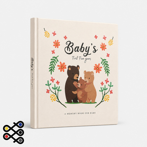 Premium Hardcover Baby-Erinnerungsbuch Matt-Finish Individueller Logodruck für Neugeborenen-Andenken-Tagebuch - Product Image 1