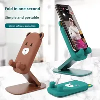 Soporte Plegable para Teléfono/Tablet con Diseño de Dibujos Animados, Soporte Creativo Ajustable para Transmisión en Vivo, Portátil
