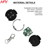 Télécommande RF sans fil 4 boutons, contrôle tactile LED, portée 30m pour porte de garage, système d'alarme de sécurité pour maison intelligente