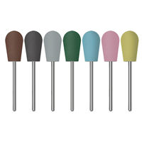 Kit de meuleuses pour ongles en silicone et acrylique Evolisse Beauty - Formes coniques/arachide/plates multi-grains pour nettoyer les cuticules et percer les ongles