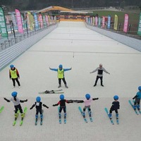 Tapis de piste de ski sèche de type champignon, sol en neige artificielle emboîtable pour station de ski et entraînement en extérieur