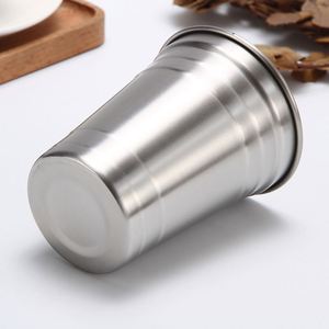 Custom Logo <b>Double</b> <b>Walled</b> Wine Beer Metal Coffee Mug Stackable Drinking Tumbler Stainless Steel Cup - Product Image 5