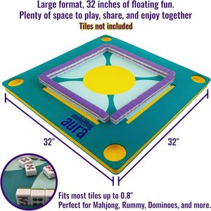Table flottante Mahjong pour piscine et spa - Plateau de jeu pour adultes compatible avec les dominos et le poker - Product Image 4