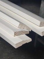 Molduras de rodapié de madera imprimada blanca china JLD