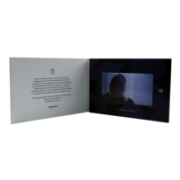 Nouvelles cartes cadeaux personnalisées en papier LCD haute définition, 7 pouces, livre musical, brochure vidéo, carte de vœux