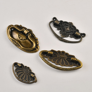 European Style Oval Furniture Handle Antique Bronze Cabinet Drawer Pull Durable Iron Hardware - Product Image 4