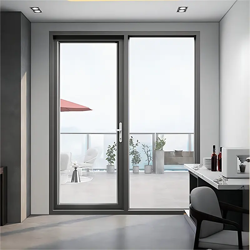Son ızgara tasarımı ile sıcak satış dekoratif alüminyum kapı ucuz Modern tasarım giriş alüminyum cam kapi