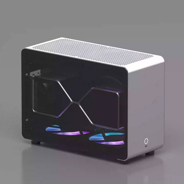 Sleek A4 Mini ITX Case, 240mm Liquid Cooling Support, SFX/SFX-L PSU Compatible, Transparent Panel