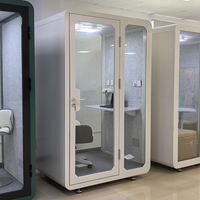 PYinC |   Cabine de bureau insonorisée modulaire et mobile - Pour une personne, anti-bruit, pour le travail et les appels.