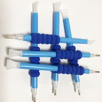 Stylo de Perçage pour Peinture Diamant, Outil Accessoire en Plastique Bleu à 4 Perles pour Art Mural