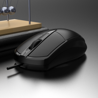 Souris d'Affaires Filaire USB VONN V301 Noire avec Long Câble, Plug & Play, Souris USB Filaire Économique pour PC et Ordinateur Portable