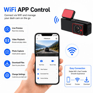 4K Dual Lens Car Dash Cam with <b>WiFi</b> 1.5 Inch IPS Screen 24H Parking Monitor Optional GPS Driving Recorder - Product Image 3