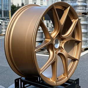 Jantes en alliage forgé Yspoke Matte Gold 17 18 19 20 21 22 pouces personnalisées avec entraxes 5*100 5*108 5*112 5*114.3 5*120 légères pour Golf MK7 - Product Image 4