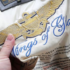 Jaket Kulit Asli Winter Top Gun 2 Model Bomber <span class=keywords><strong>Pilot</strong></span> Moto & Biker Bordir Pria Kasual Kerah Kulit Domba Kulit Sapi - Product Image 5