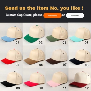 Nón kết thêu logo tùy chỉnh hai màu 5 tấm kiểu trucker thể thao nam cỡ lớn, mũ bóng chày trơn - Product Image 5