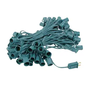 1000ft 12in C9 E17 1000 Sockets Christmas Patio String Spool Lights