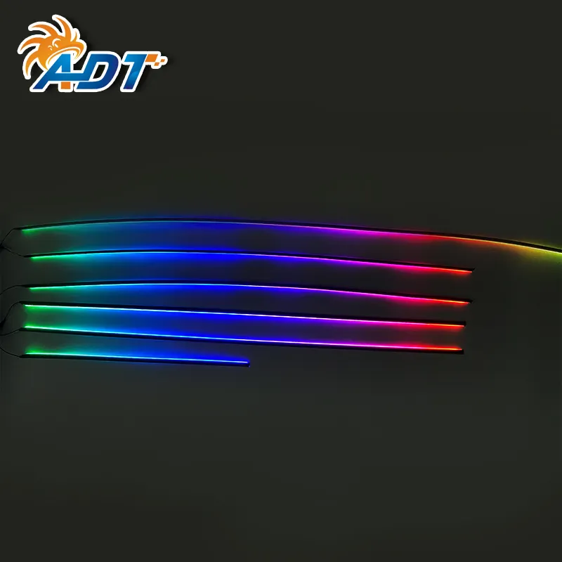 ADT Dynamic Car led neon el light App control Chasing RGB color Interior decoration 18 in 1 Symphony car Ambient light