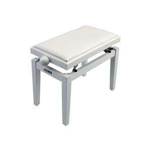 QUIK LOK - PB/100 WH S White Satin Wooden Piano Bench Adjustable <b>Musical</b> <b>Instrument</b> Accessories - Product Image 1