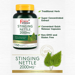 Suplemento de Ortiga Picante Herbal, Sin Gluten, No Modificado Genéticamente, Apoya la Salud de la Próstata, 150 Cápsulas de Ortiga Picante - Product Image 4