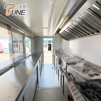 Remolque de Comida Móvil Estándar de EE. UU. Totalmente Equipado con Cocina, Carrito de Venta para Catering con Certificados Oficiales