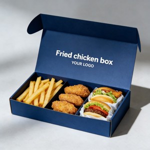 Mitnehm-Box für Fast Food Digital Bedruckte Papierbox für Gebratenes Hähnchen Biologisch Abbaubare Papierbox für Schnellgerichte - Product Image 5