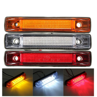 1x Feu de position latéral 6LED 12/24V 2Pin Strip Light Bar Amber/Red/White Line Surface Waterproof Clearance Lamp