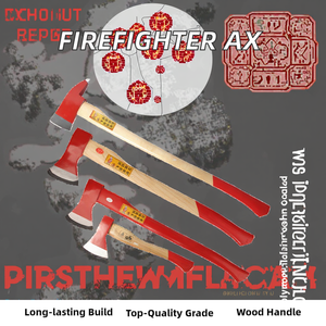 <span class=keywords><strong>Hacha</strong></span> de fuego de doble hoja de grado Industrial del fabricante de China, <span class=keywords><strong>hacha</strong></span> de supervivencia de emergencia, <span class=keywords><strong>mango</strong></span> de <span class=keywords><strong>madera</strong></span>, herramienta de engranaje de bombero, venta - Product Image 2