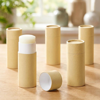 Tubes en papier kraft rechargeables, contenants en carton pour déodorant solide, parfum solide DIY, baume à lèvres, soin de la peau, hydratant, baume corporel