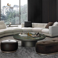 Table basse ronde en marbre moderne et luxueuse pour salon, personnalisable, écologique, mobile et décorative