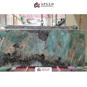 Losa de mármol gris azulado, breccia romana pulida de cuarzo <span class=keywords><strong>verde</strong></span> de lujo, amazonita tiffany - Product Image 4