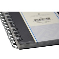 Cahier A4 en Carton Plastique PVC Bande Spirale Cercle Anneau Reliure à Feuilles Mobiles Bobine de Réservation Boîte de Bureau Scolaire Inclus Offset