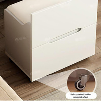 Meubles de chambre à coucher : Coiffeuse d'angle en bois au design féminin, prix de gros, pour ensembles de maquillage de chambre