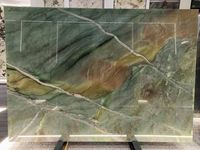 Dalles de cristal de fuchsite, quartzite botanique, cristallo, pour plan de travail de cuisine, revêtement de sol, revêtement mural, design d'intérieur