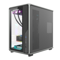 Boîtier PC Gamer Horizontal en Verre Trempé Anti-Poussière avec Refroidissement Intégré