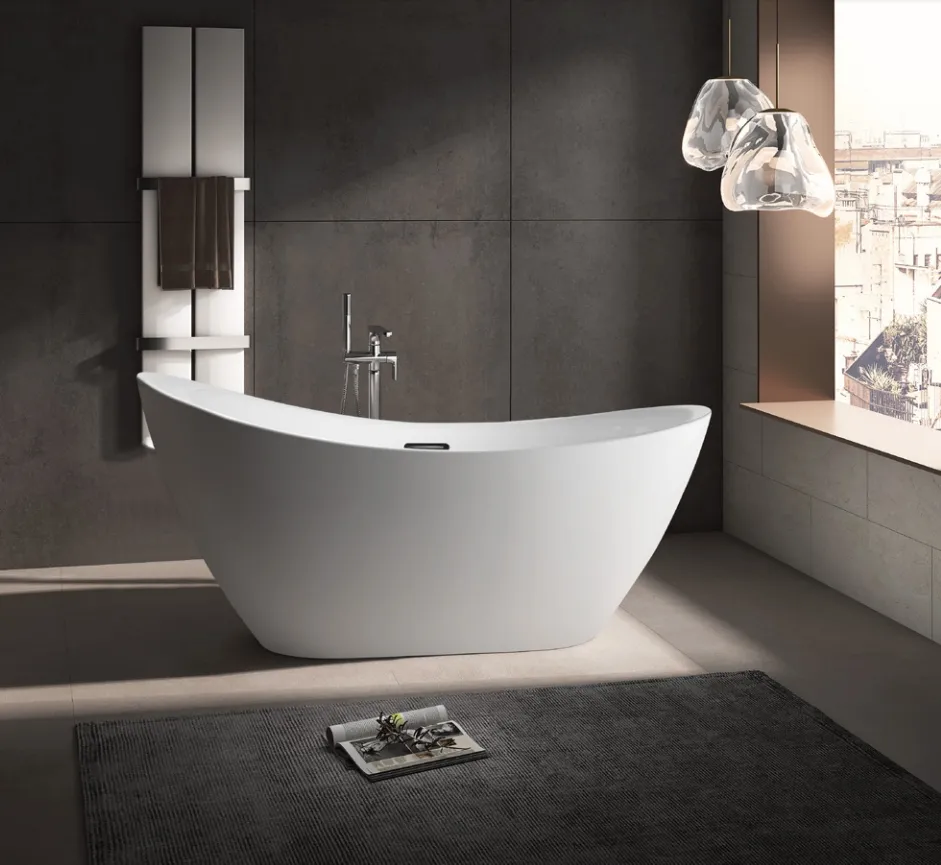 Phong cách Châu Âu dành cho người lớn ngâm hình chữ nhật freestanding Trắng Acrylic bồn tắm Walkin phòng tắm bồn tắm