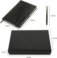 Ensemble carnet et stylo en cuir PU, carnet à couverture rigide magnétique A5, kit de journal, 100 feuilles, papier 100 g/m², cadeaux pour femmes, hommes, travail, affaires