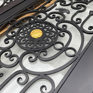 Tuyau mexicain filet de sécurité en maille Simple entrée principale moderne Double grille en fer forgé conception de porte unique - Product Image 6