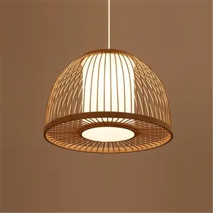 Postmodern Type Nordic European Dome Pendant Lamp Nice Bamboo Lighting for Home Restaurant