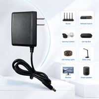 Adaptateur secteur universel US AC/DC 12V 2A 24W stabilisé à 6 protections, montage mural, pour moniteur et haut-parleur