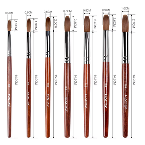 Wholesale Flat <b>Round</b> Red Wood DIY Nail Art <b>Brushes</b> Nail Art Tools KADS Crimped Kolinsky Sable Acrylic Nail <b>Brush</b> - Product Image 2