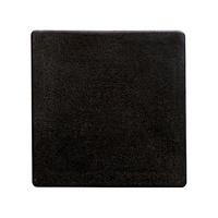 Assiettes en pierre d'ardoise noire mate, solides, pour fromage, sushi, steak, barbecue, forme rectangulaire carrée, vaisselle plate pour restaurant