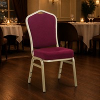 Chaises de banquet empilables en gros pour restaurants, hôtels, mariages – Chaises de fête en métal, ensemble de chaises de salle à manger de luxe