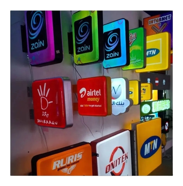 Custom Outdoor Acrylic Light Boxes Shop Signboard Double Side Led Sign Box Vacuum Advertising Sign Light Box