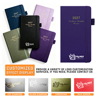Agenda hebdomadaire et mensuel OEM portable à couverture rigide de qualité supérieure 2027 pour l'organisation des tâches personnelles