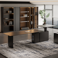 Bureau de direction moderne de luxe, nouveau design, pas cher, noir