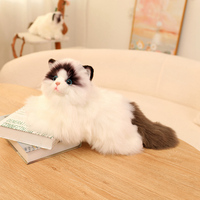Jouet animal en peluche poupée de chat marionnette de simulation de peau douce