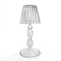 Lampe de table de type bougie, porte-bougie en verre soufflé pour la décoration de mariage et de la maison